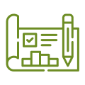 Area planning map icon