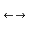 left and right arrow icon