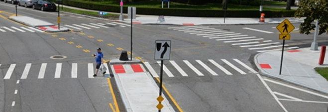 bike lane turn street marking